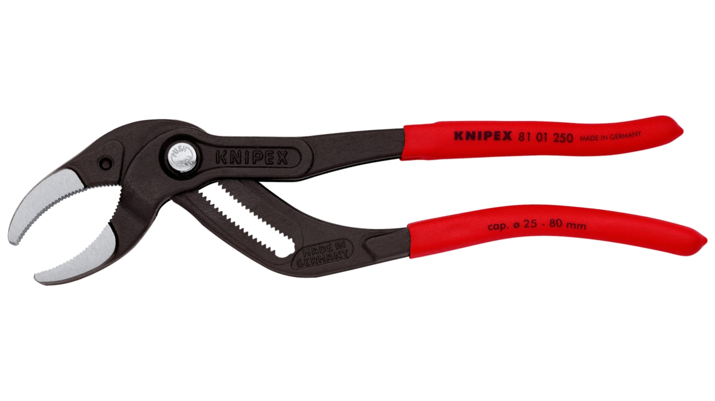 Knipex 81 01 SpeedGrip Water Pump Pliers, 250 mm Overall, Angled Tip