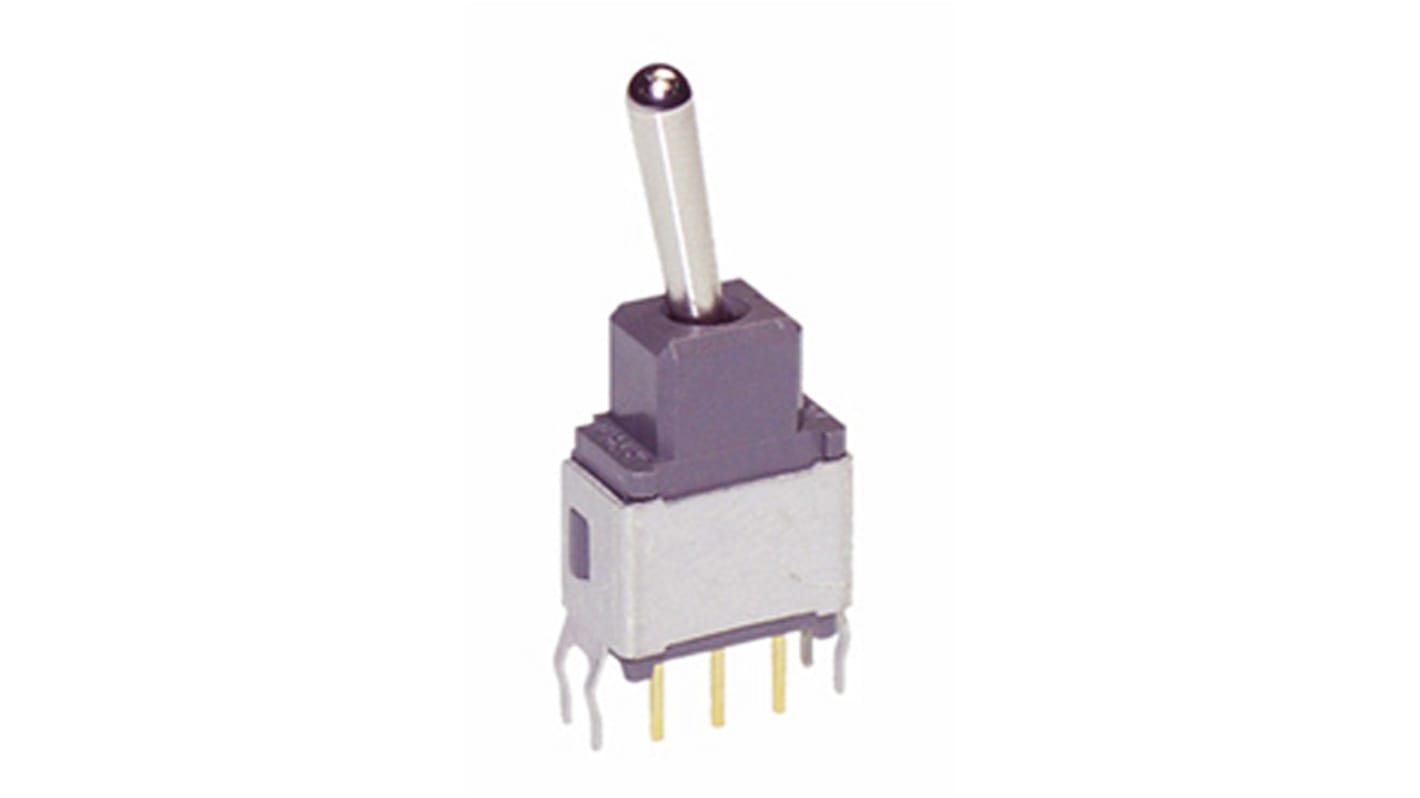 NKK Switches Toggle Switch, Through Hole Mount, On-On, SPDT, PC Terminal Terminal, 28V ac/dc