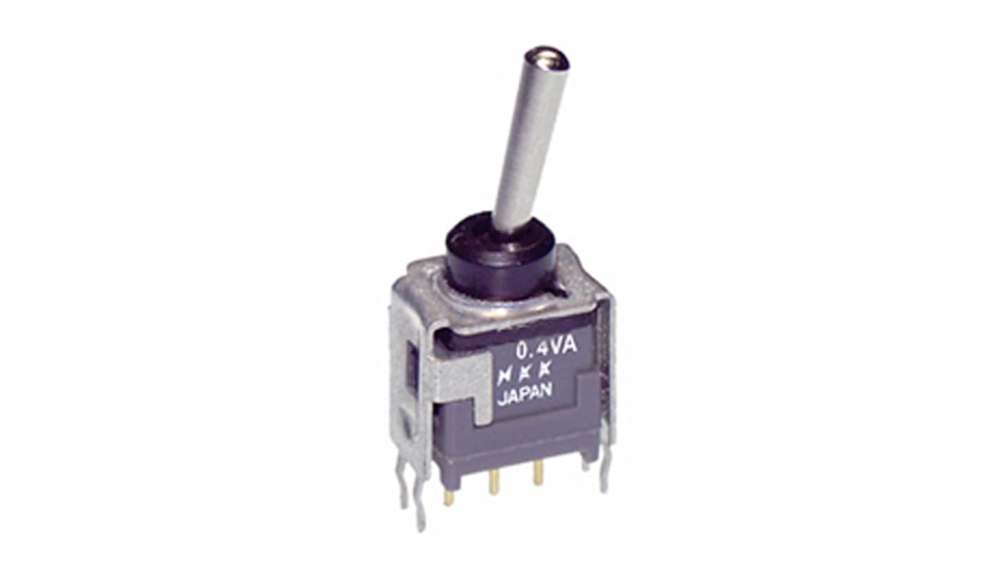 NKK Switches トグルスイッチ, On-On, SPDT, 100 mA, PCB