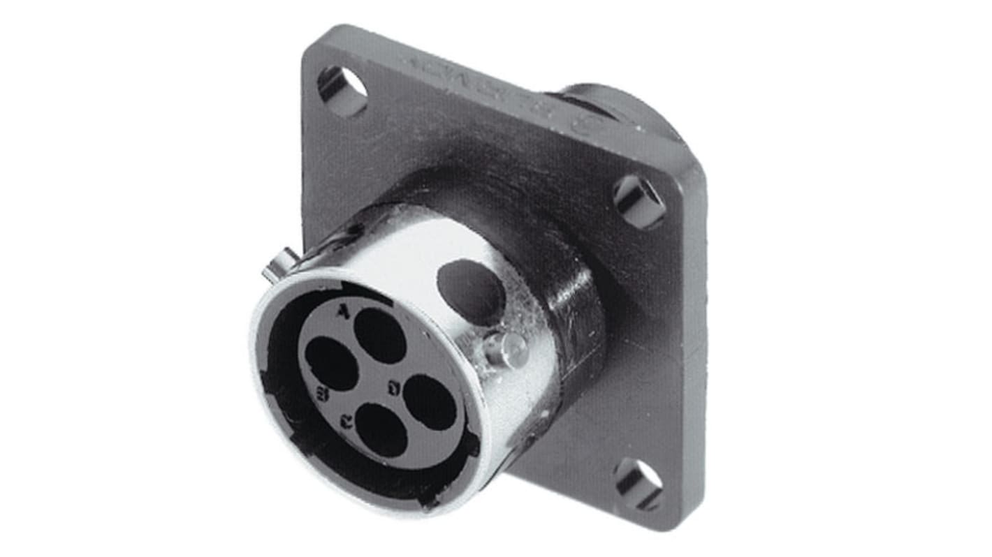 Souriau UTG 14 Rundsteckverbinder Stecker 12-polig / 13.0A Flanschmontage, Crimpanschluss IP65