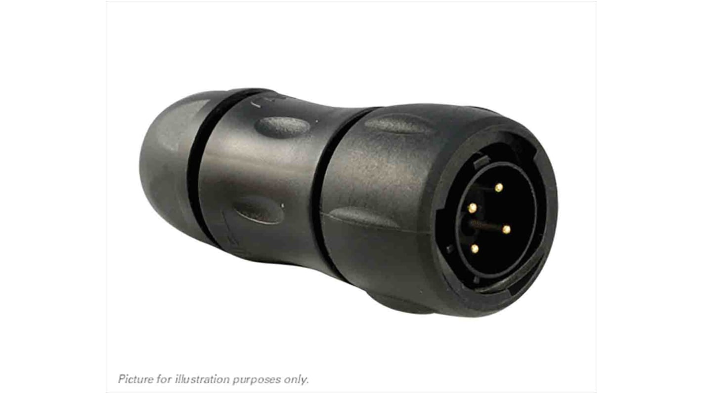 Souriau Sunbank by Eaton Circular Connector, 4 Contacts, Cable Mount, Socket, Male, IP68, IP69K, UTS Series