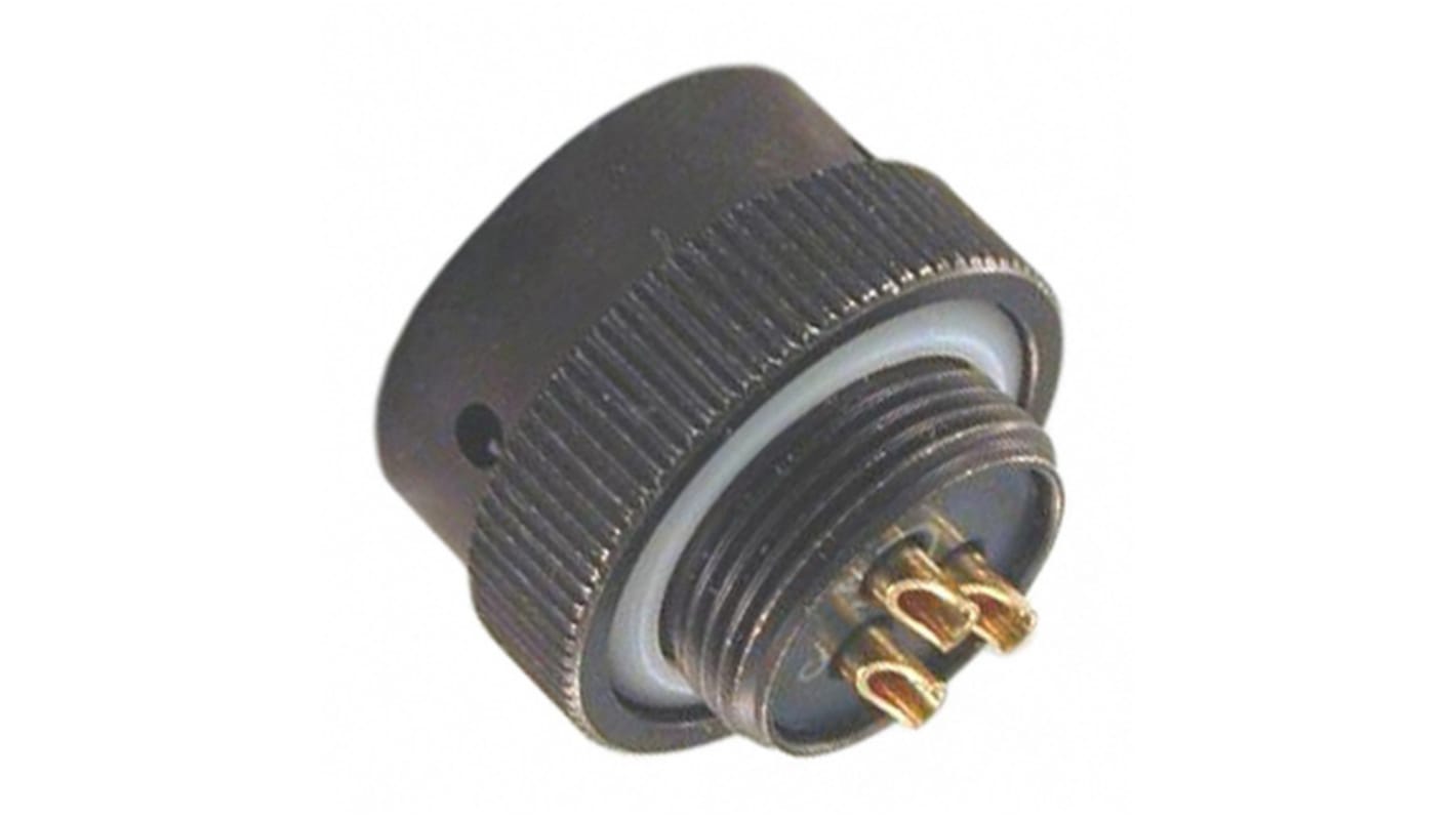 Conector circular MIL-C-26482 G serie 1 Souriau Sunbank by Eaton Hembra Recto serie 851 de 3 vías macho, tamaño 12,