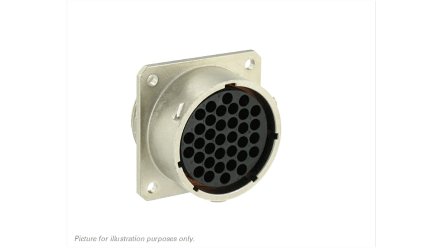 Souriau Sunbank by Eaton Circular Connector, 35 Contacts, Flange Mount, Plug, Female, IP68, IP69K, UT0 Series