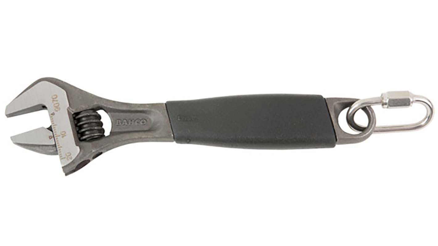 Bahco Adjustable Spanner, 257 mm Overall, 31mm Jaw Capacity, Plastic Handle