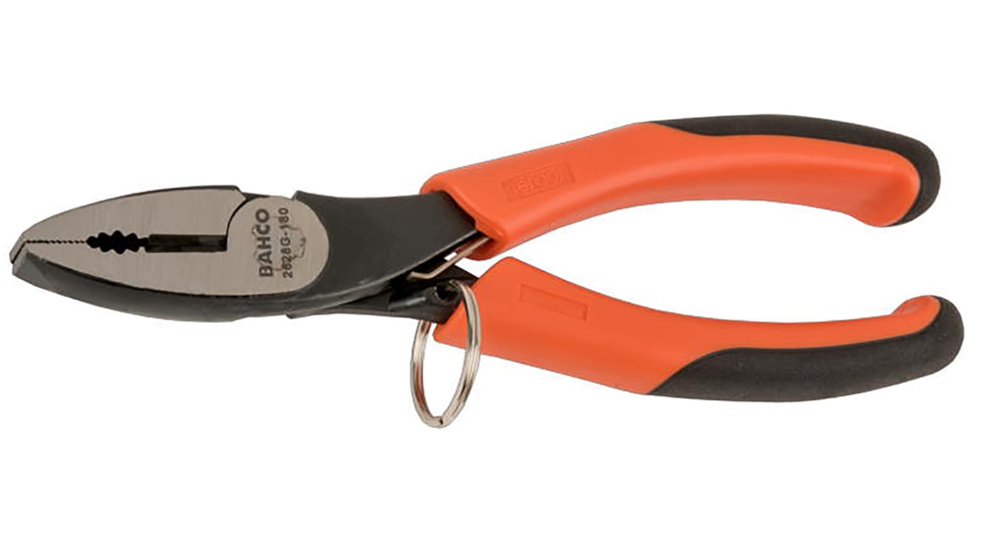 Bahco Pliers, 180 mm Overall, Straight Tip, 36mm Jaw