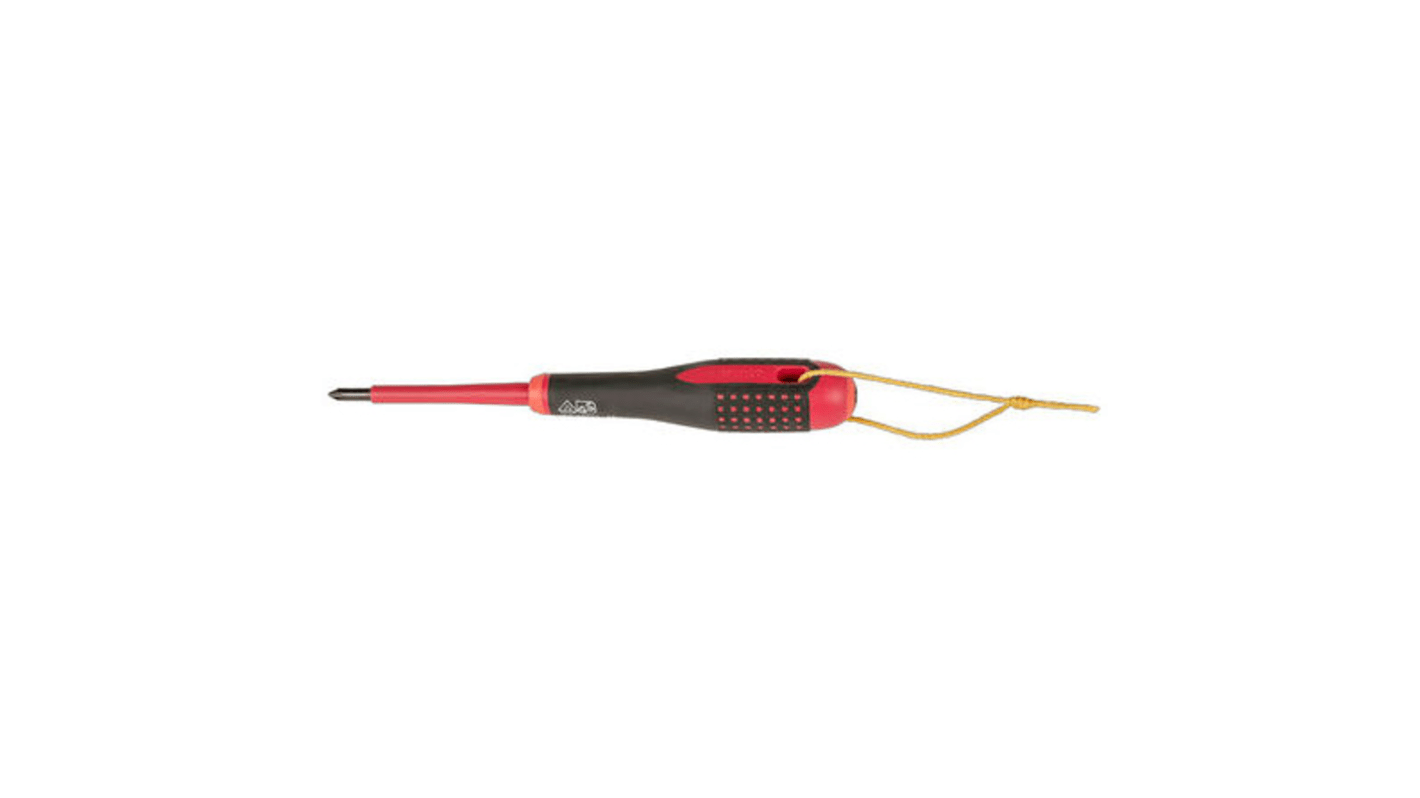 Bahco Slotted  Screwdriver, 5.5 x 1 mm Tip, 125 mm Blade, VDE/1000V, 247 mm Overall