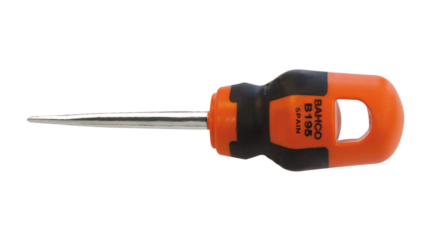 Bahco Slotted Stubby Screwdriver, 4 x 0.8 mm Tip, 25 mm Blade, 85 mm Overall