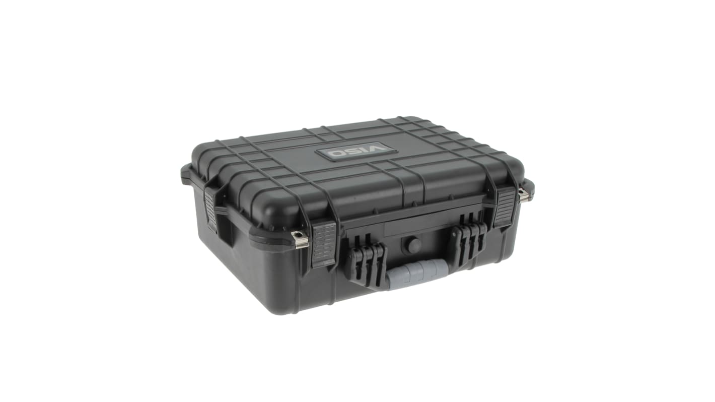 RS PRO PP航空箱, , 附泡棉, 防水, IP67, 外部510 x 400 x 188mm, 内部459 x 327 x 171mm, 带锁, 黑色