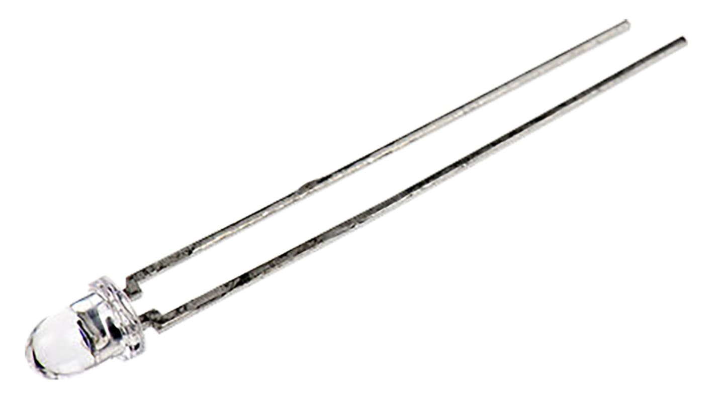 ROHM 通孔红外线发射二极管, 950nm波长, ±27°半强, 3mm (T-1)封装, 2针, 圆形透镜, 3.8 (Dia.) x 6.2mm