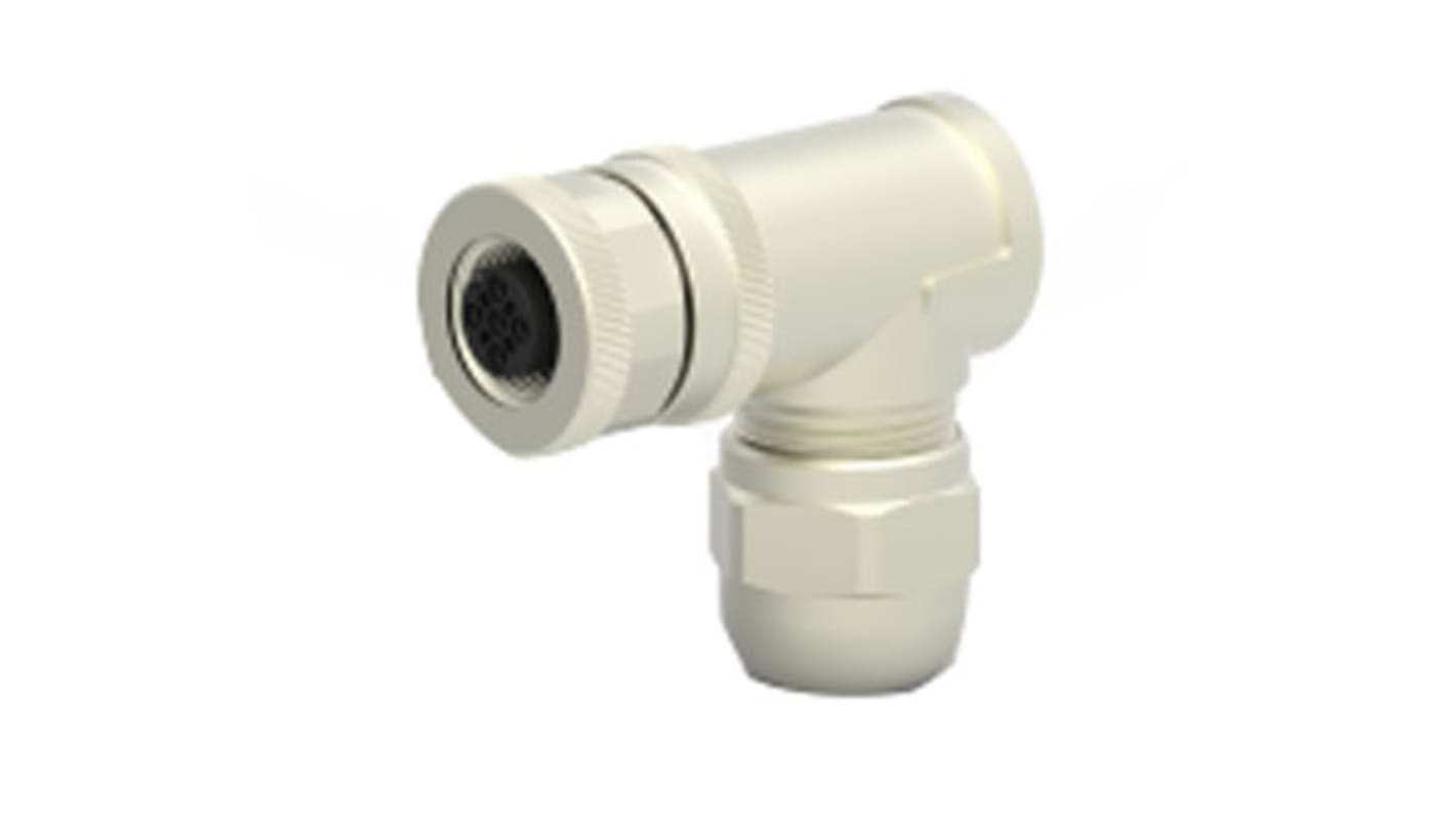 TE Connectivity Circular Connector, 3 Contacts, Cable Mount, M12 Connector, Socket, Female, IP67, T411 Series
