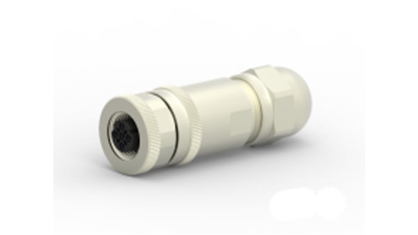 TE Connectivity Circular Connector, 4 Contacts, Cable Mount, M12 Connector, Socket, Female, IP67, T411 Series