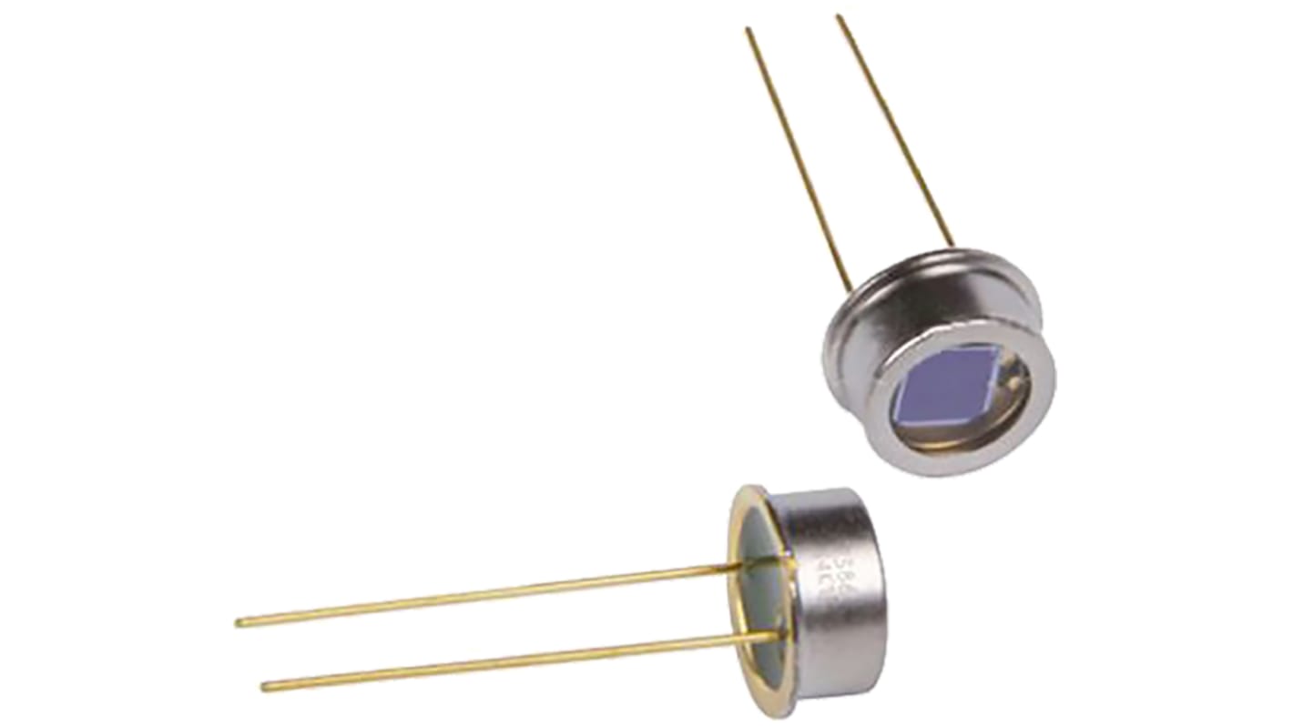 Fotodiodo Hamamatsu 2 pin, 0.6A/W, 960nm, rilevamento Infrarossi, luce visibile, TO-5