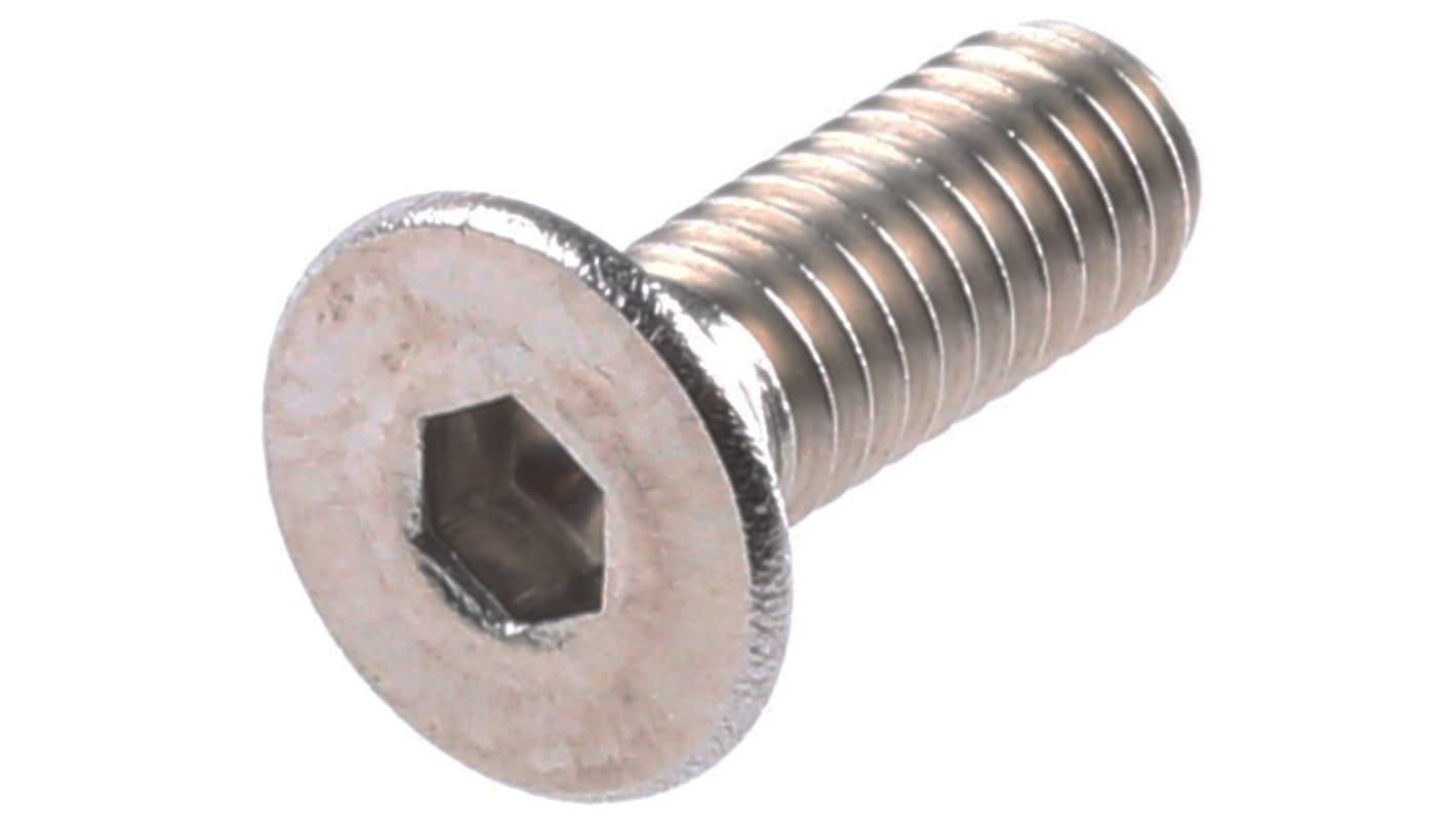 RS PRO Stainless Steel Hex Socket Countersunk Screw, ISO 10642, M8 x 35mm