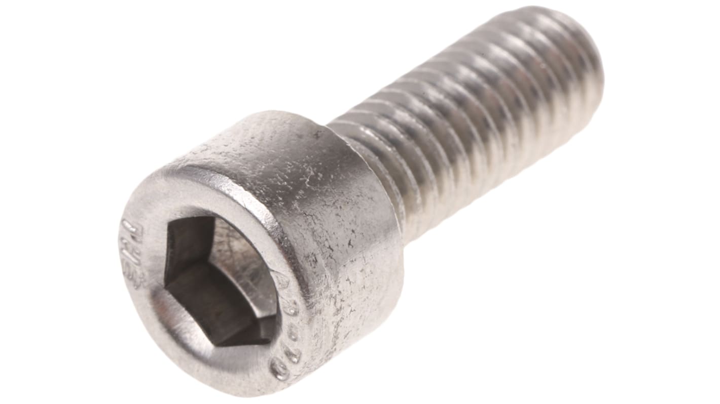 RS PRO M12内六角螺丝, 公制, 35mm长, A2 304不锈钢制, DIN 912标准