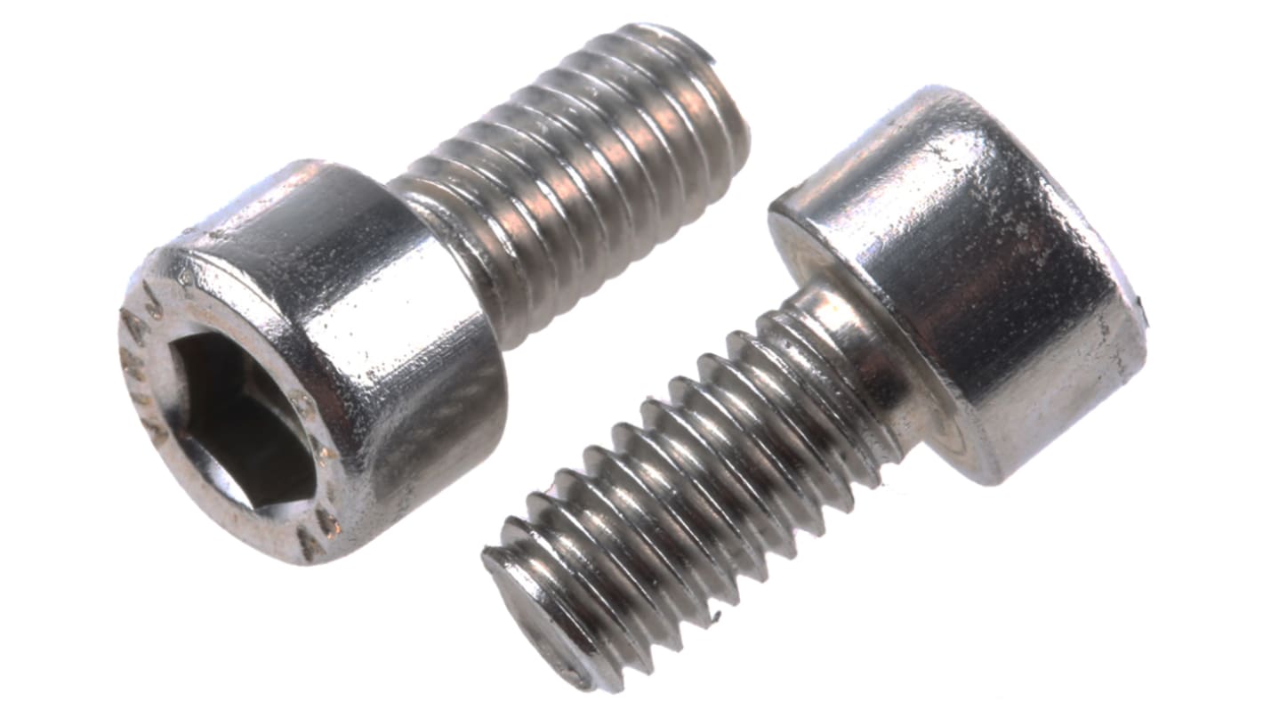 RS PRO Stainless Steel Hex Socket Cap Screw, DIN 912, M8 x 12mm