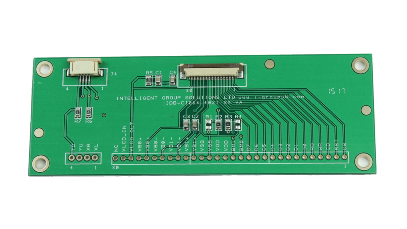 IDS IDB-CI064-4021-XX-01, Breakout Board LCD Display Breakout Board for CI064-4021-xx series of LCD 128 x 64 Displays