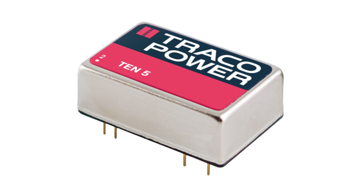 TRACOPOWER TEN 5 DC-DC Converter, 12V dc/ 500mA Output, 18 → 36 V dc Input, 6W, Through Hole, +85°C Max Temp