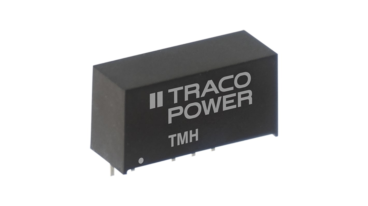 TRACOPOWER TMH DC-DC Converter, 5V dc/ 400mA Output, 4.5 → 5.5 V dc Input, 2W, Through Hole, +85°C Max Temp