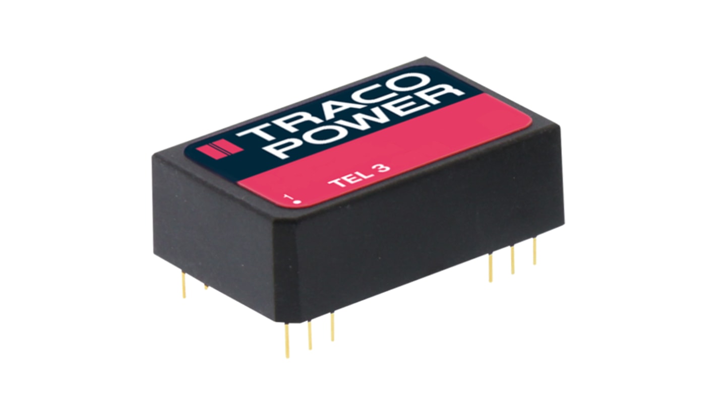TRACOPOWER 隔离式DCDC转换器, 18 → 36 V 直流输入, 5V 直流输出, 3W, TEL 3系列