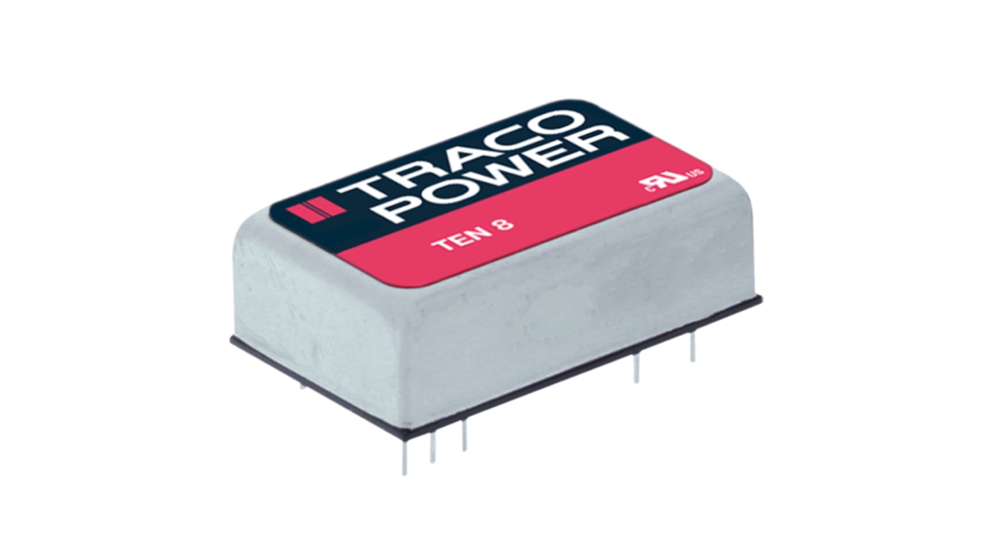 TRACOPOWER TEN 8 DC-DC Converter, 5V dc/ 1.5A Output, 18 → 36 V dc Input, 8W, Through Hole, +85°C Max Temp -40°C