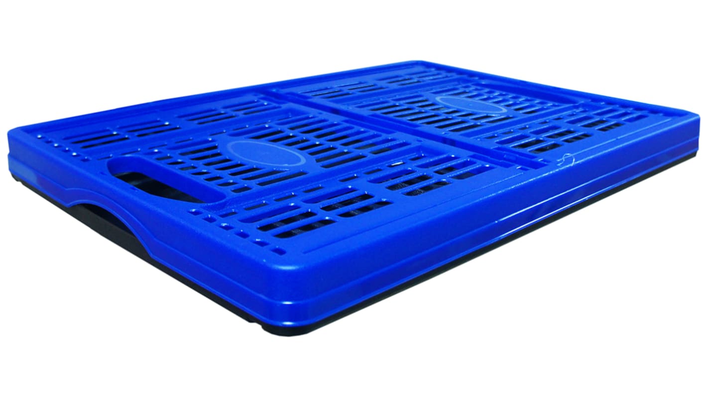 Viso 30L Blue PP Medium Folding Crate, 235mm x 475mm x 350mm