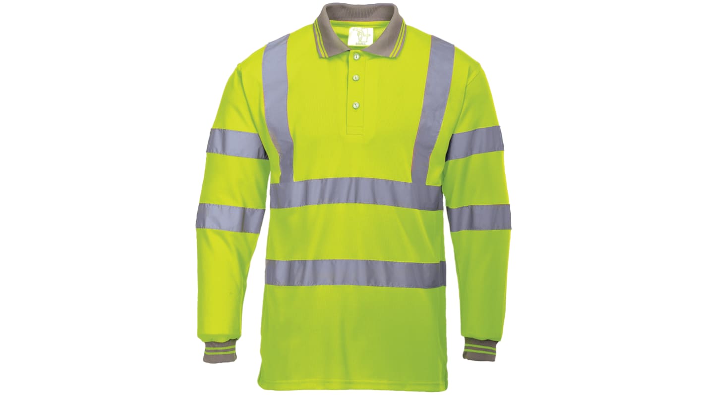 RS PRO Yellow Unisex Hi Vis Polo Shirt, M