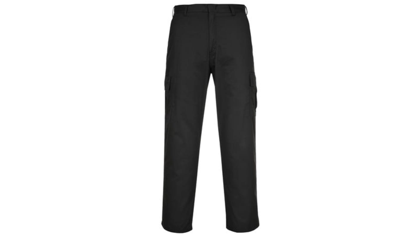 RS PRO Black Men's Polycotton Work Trousers 38in, 96cm Waist