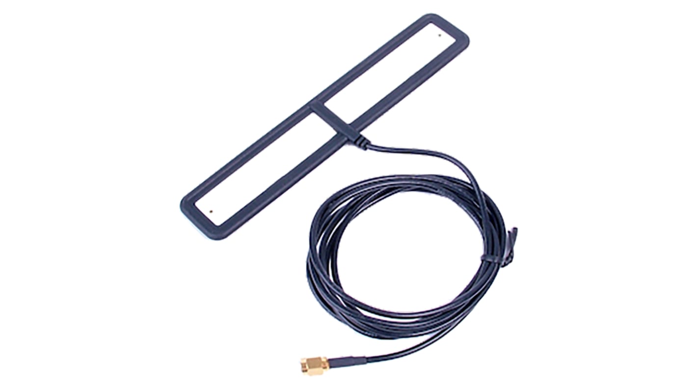 Siretta ALPHA40/2.5M/SMAM/S/S/29 T-Bar Multiband Antenna with SMA Connector, 2G (GSM/GPRS), 3G (UTMS), 4G (LTE) 5G