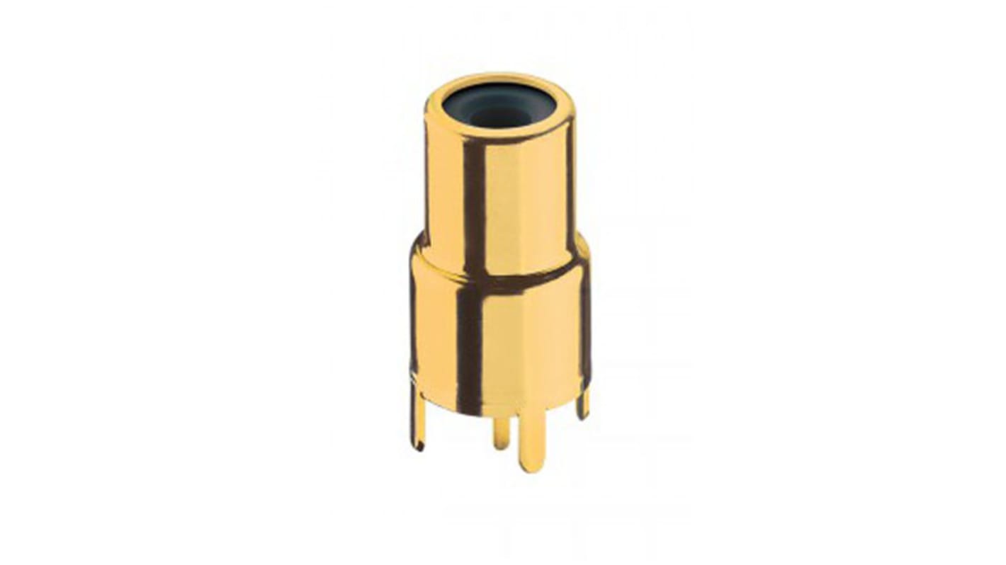 Lumberg Black, Gold PCB Mount RCA Socket, Gold, 2A