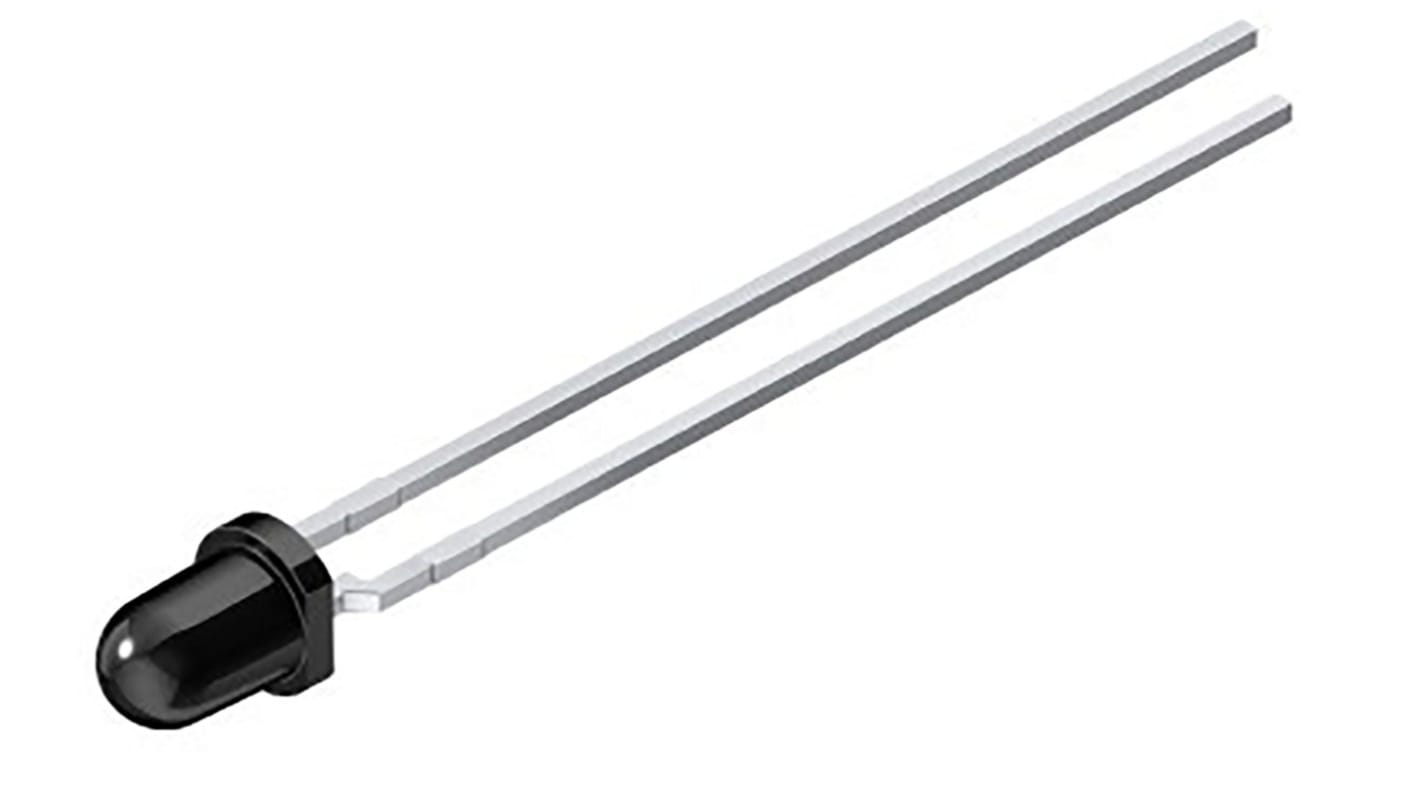 LED IR ams OSRAM de LEDs, λ 860nm, 40 → 125mW/sr, 80mW, ±20 °, encapsulado 3 mm (T-1) de 2 pines, mont. pasante