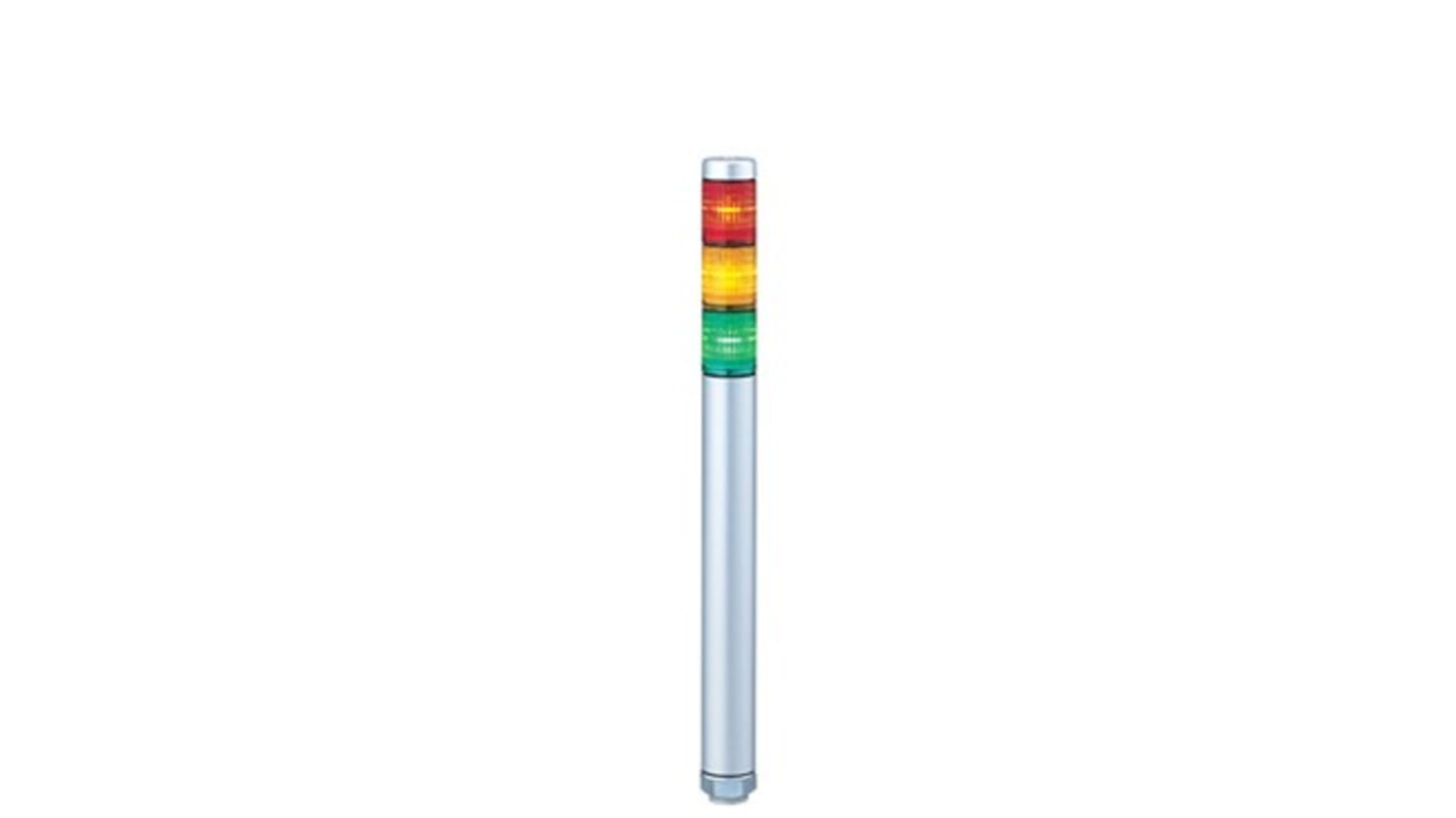 Patlite MP LED Signalturm 3-stufig mehrfarbig LED Rot/Gelb/Grün + Dauer 335mm Multifunktion