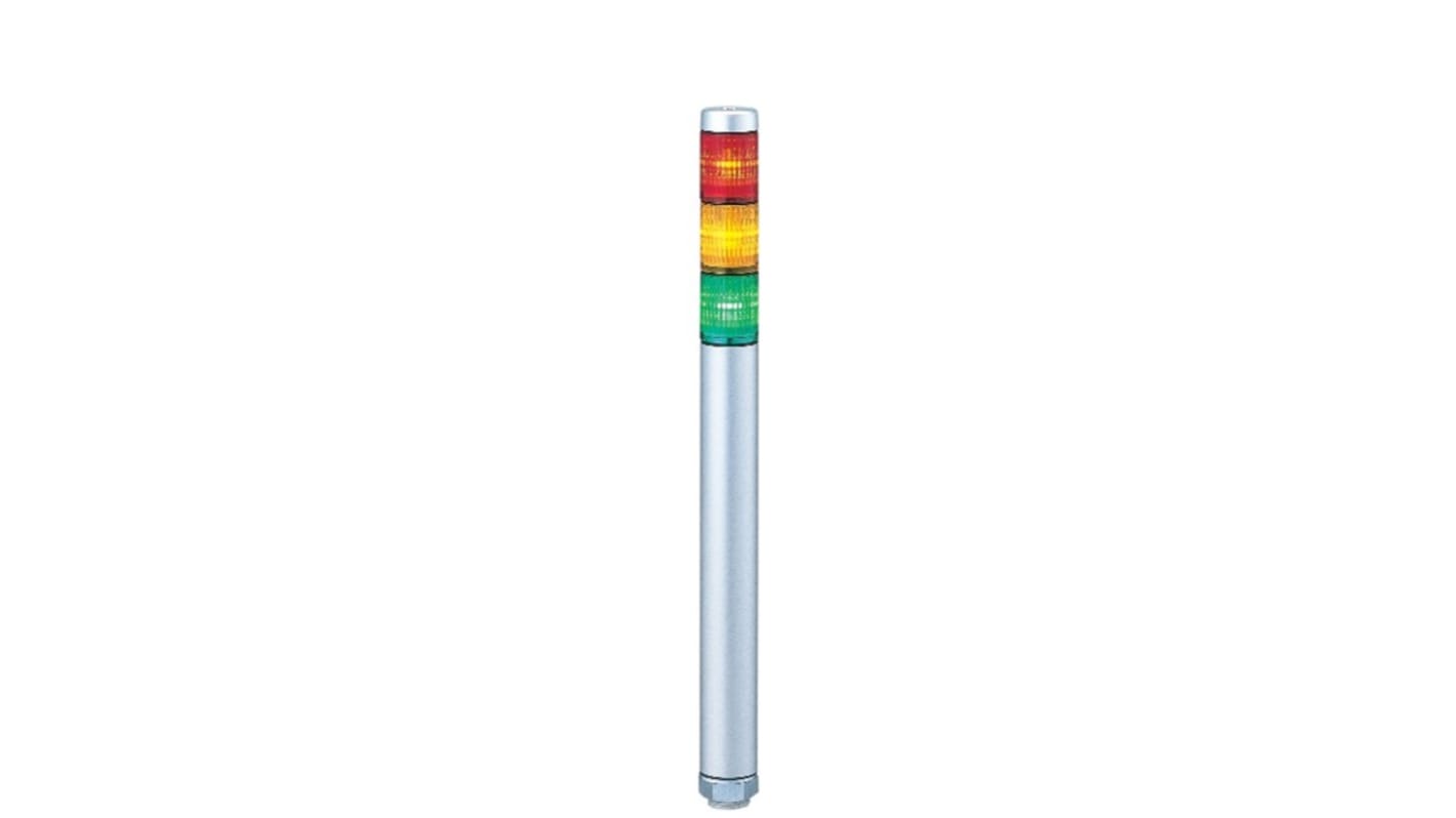 Patlite MP LED Signalturm 3-stufig mehrfarbig LED Rot/Gelb/Grün + Dauer 335mm Multifunktion