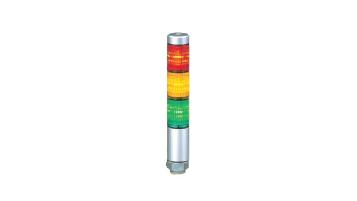 Rs-Online Torretta di segnalazione Patlite 24 V ca/cc LED 3 elementi lenti A colori