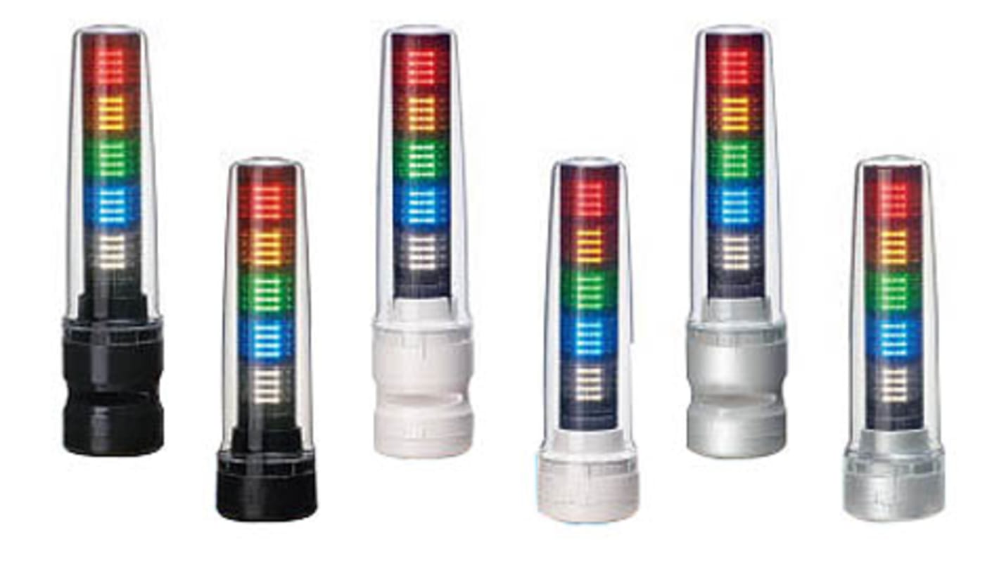 Torretta di segnalazione Patlite, Ambra, 24 V c.c. (modulo LED), Ø base 50mm