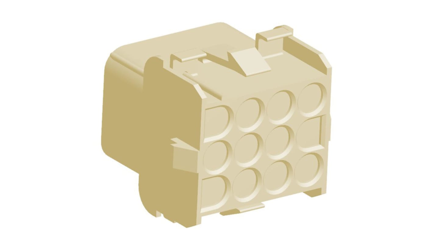 TE Connectivity, Universal MATE-N-LOK Female Connector Housing, 6.35mm Pitch, 12 Way, 3 Row