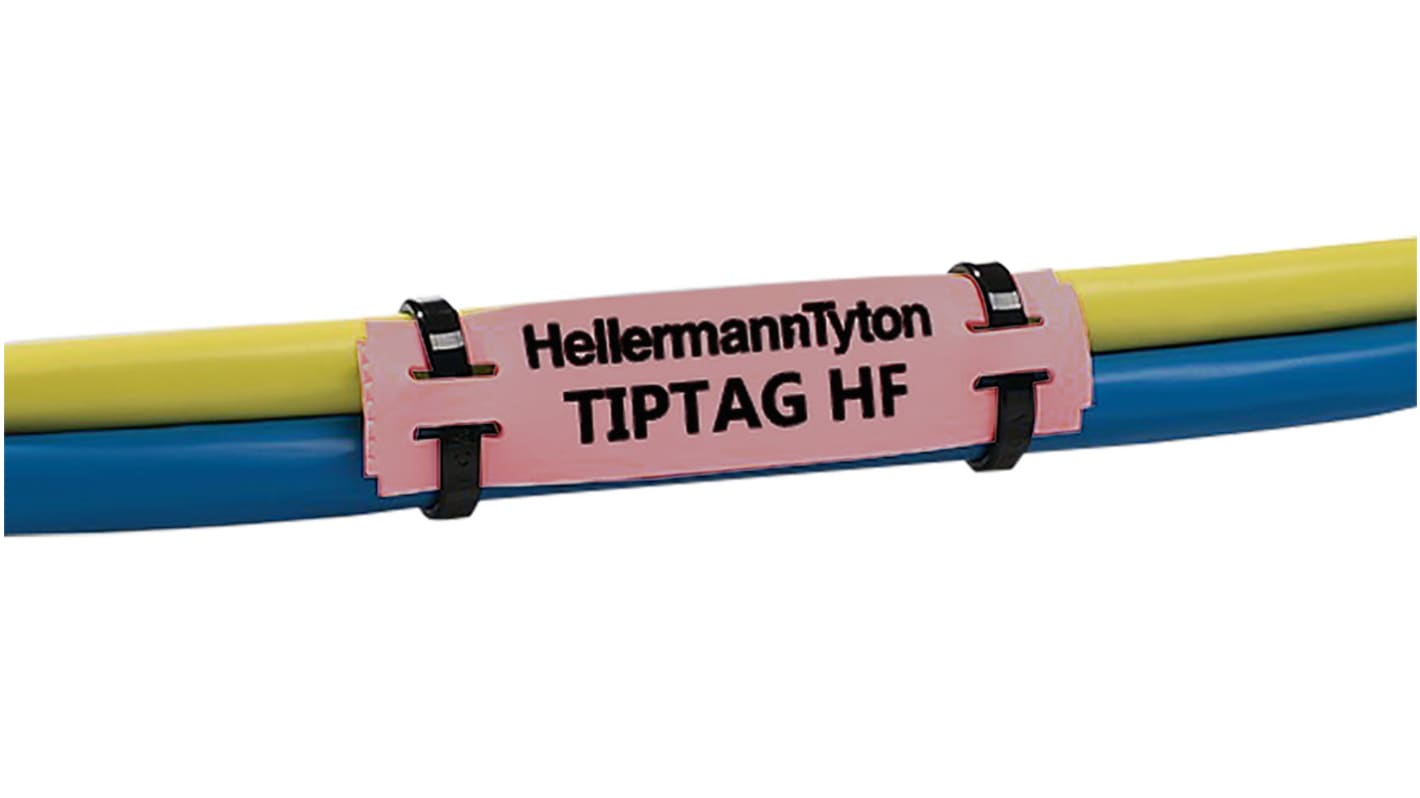 HellermannTyton TIPTAG Red Cable Labels, 65mm Width, 11mm Height, 190 Qty