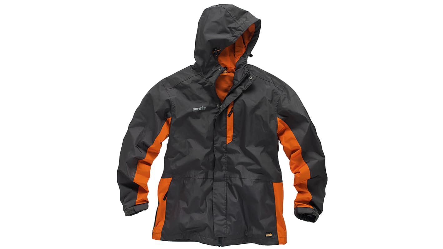 T54039 Scruffs Worker Grey Orange Waterproof Work Jacket M RS
