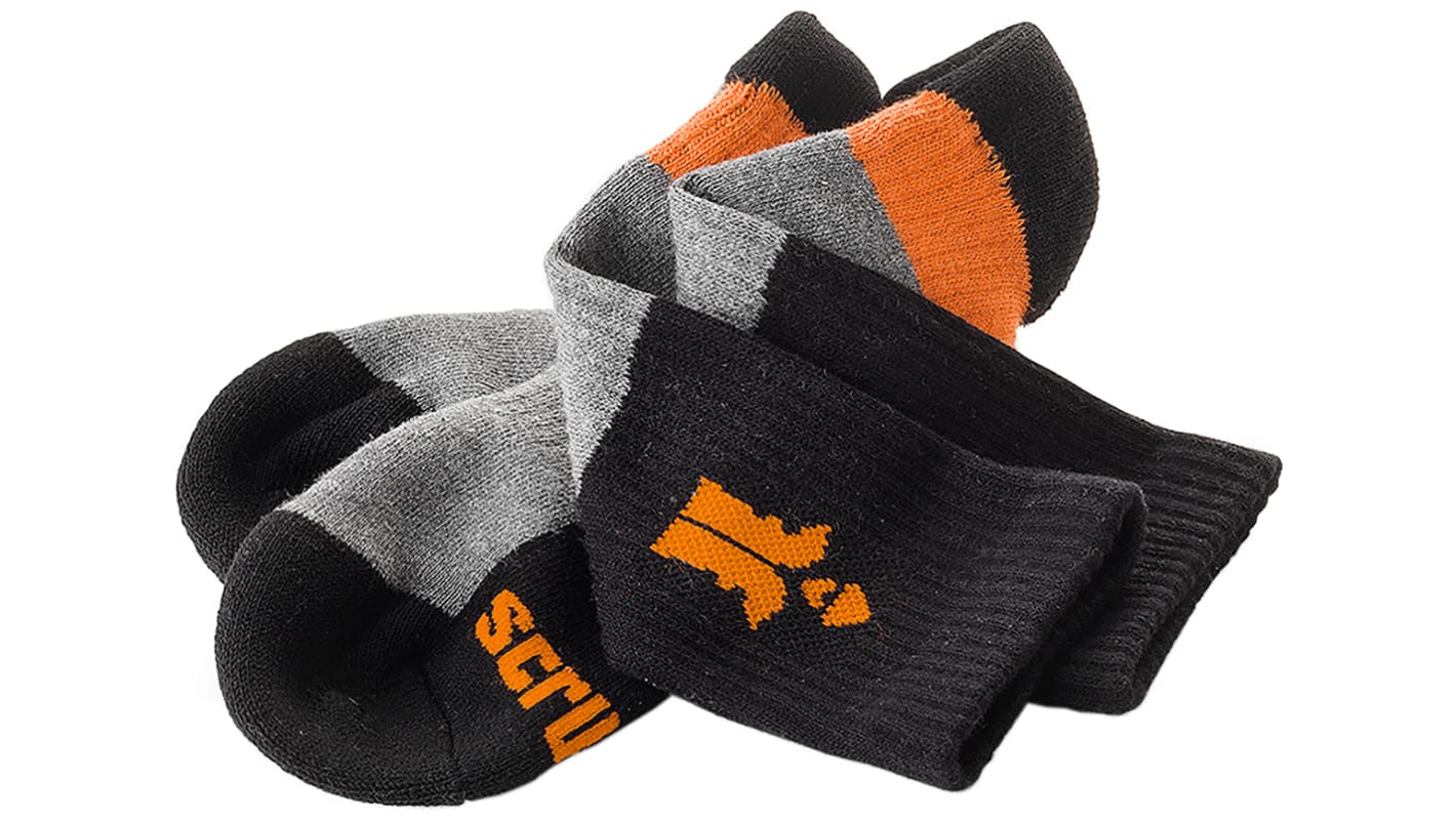 Scruffs Trade Socken, Baumwolle Schwarz, Größe 45 ￫ 48, 3 Paar