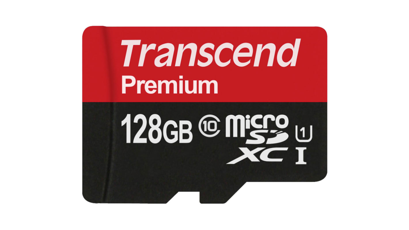 Transcend 128 GB MicroSDXC Micro SD Card, Class 10, UHS-1 U1