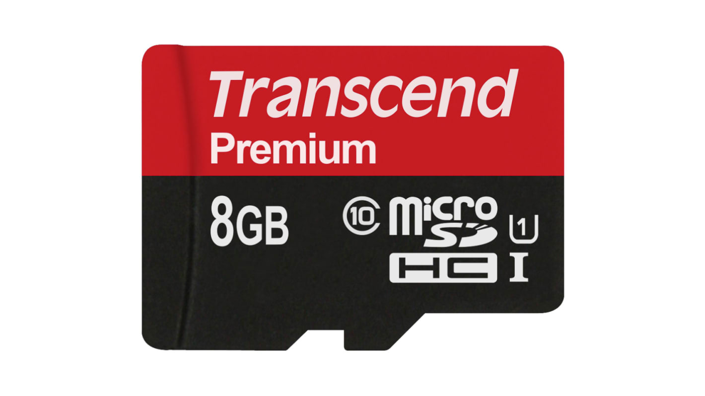 Transcend Premium Micro SDHC Micro SD Karte 8 GB Class 10, UHS-1 U1