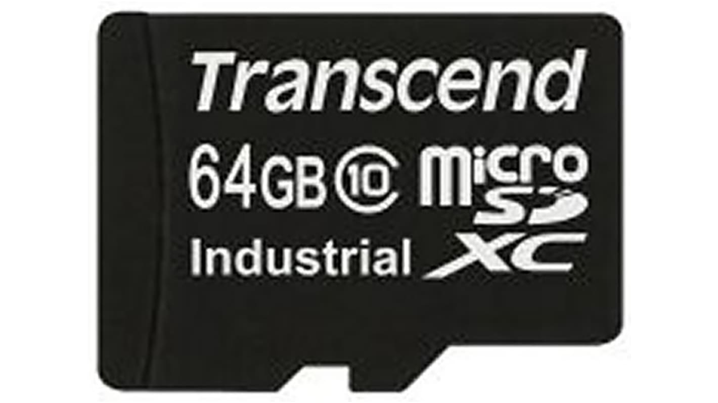 Transcend Industrial MicroSDXC Micro SD Karte 64 GB Class 10 Industrieausführung, MLC