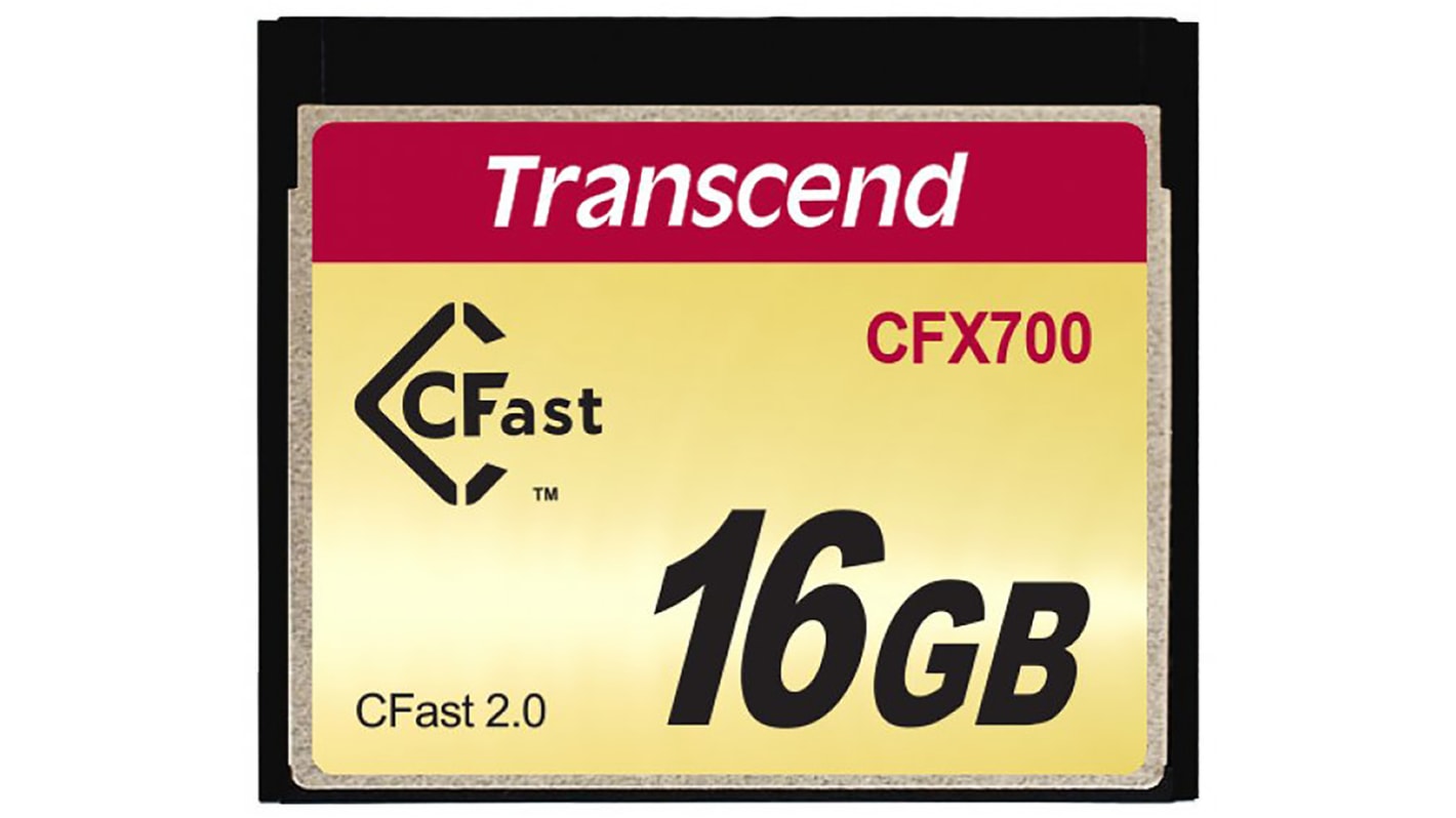Transcend CFX700 CFast Industrial 16 GB SLC Compact Flash Card