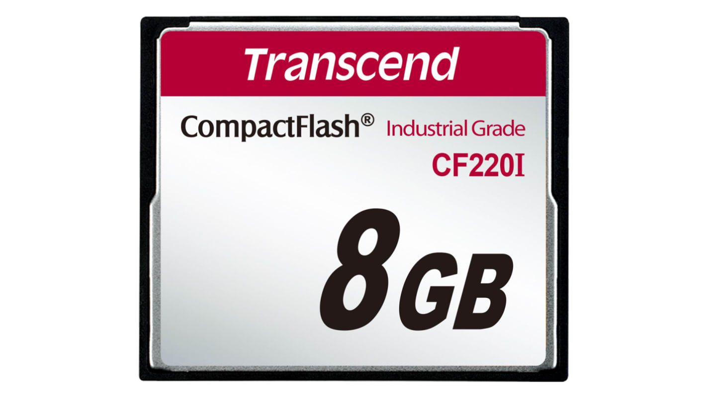 Transcend CF220I CompactFlash Industrial 8 GB SLC Compact Flash Card
