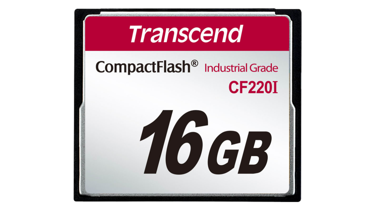 Transcend CF220I CompactFlash Industrial 16 GB SLC Compact Flash Card