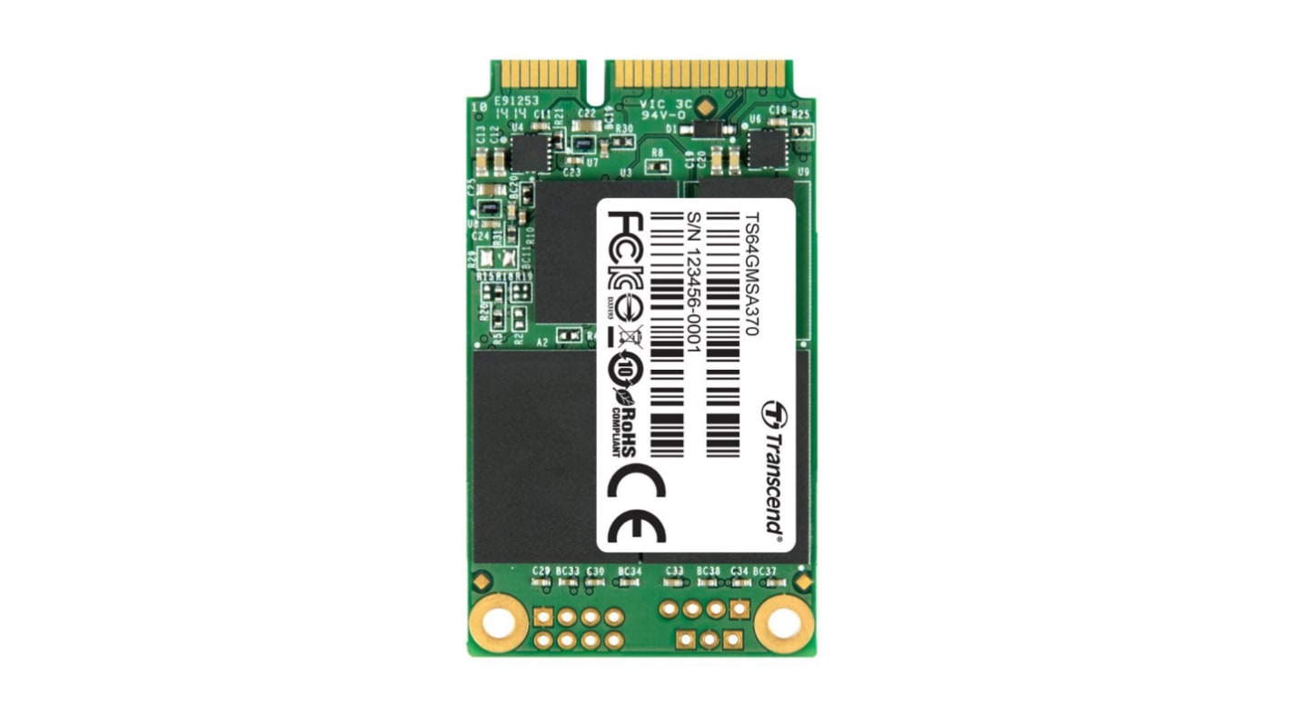 Transcend MSA370 mSATA 64 GB Internal SSD Hard Drive