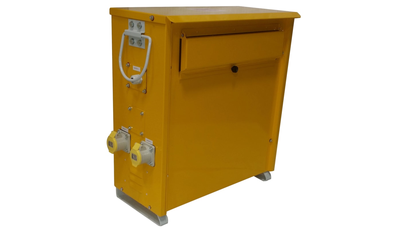 RS PRO 5 kVA Intermittent 5 Mins on 15 Mins off Site Transformer, 230V ac Primary, 110V Secondary, 16A O/P