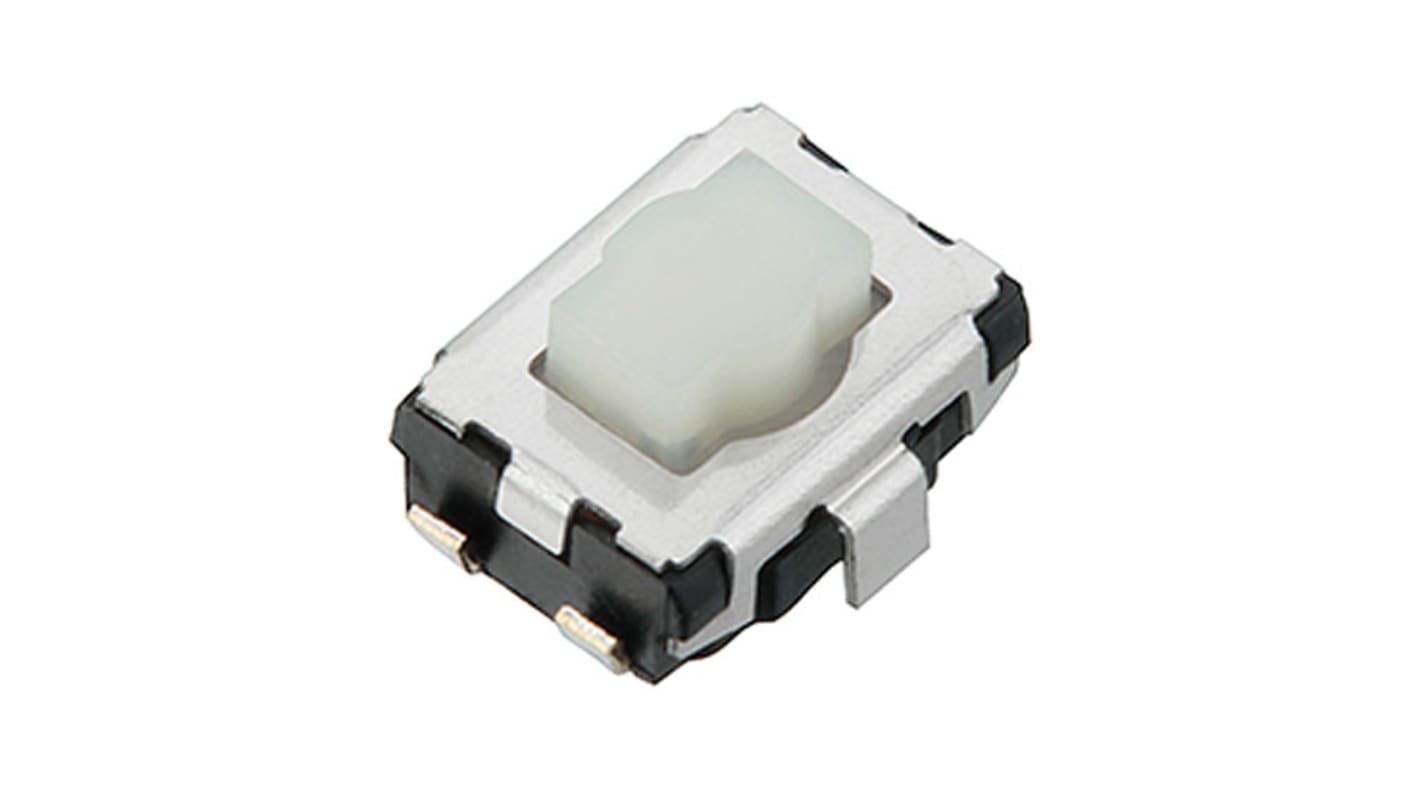 Panasonic White Push Plate Tactile Switch, SPST 20 mA @ 15 V dc 2.6mm Surface Mount