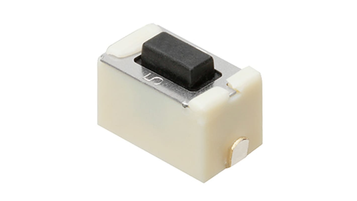 Panasonic Black Push Plate Tactile Switch, SPST 20 mA @ 15 V dc 3mm Surface Mount