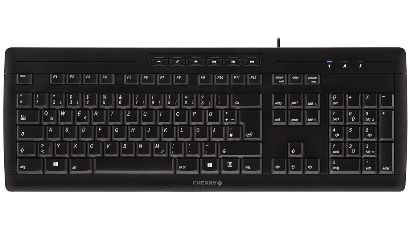 Cherry STREAM keyboard Wired USB Keyboard, AZERTY (France), Black