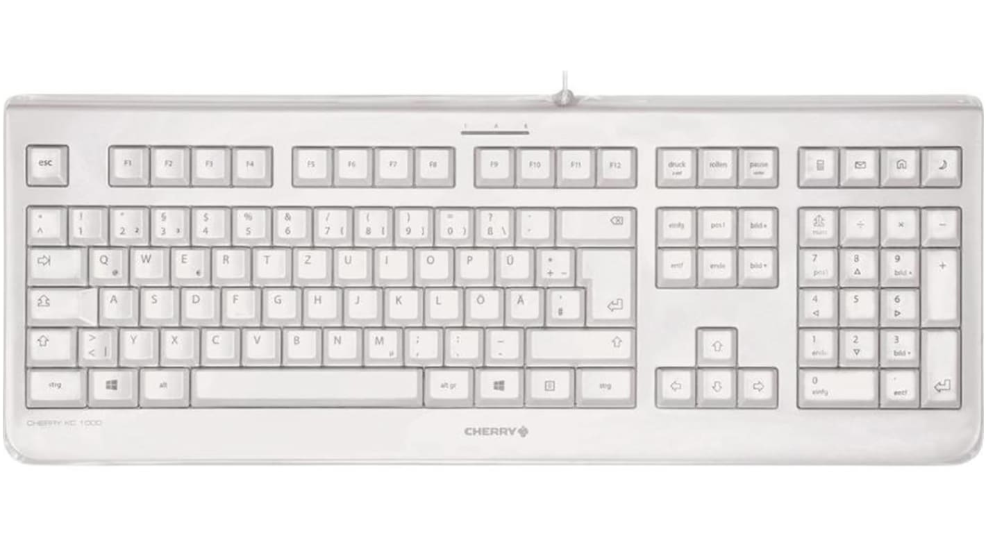 Cherry Wired USB Keyboard, AZERTY, Grey